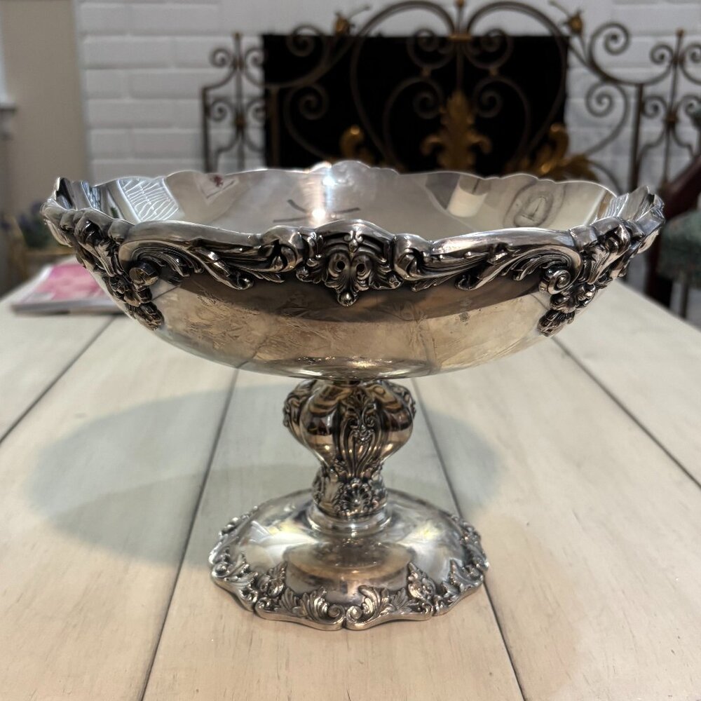 Vintage Reed & Barton #347 Candy Dish on Pedestal, circa 1945,